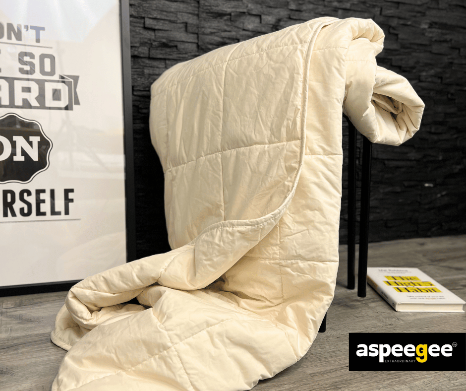 Teška dekica 140 × 200 cm – 100% eko pamuk | Natur